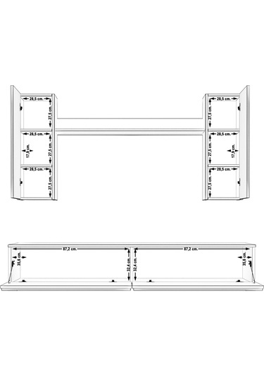 Decoraktiv Eko 5d Mdf Std Tv Ünitesi Tv Sehpası Beyaz - Pera