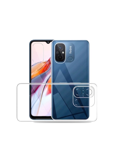 Logis Redmi 12c Kılıf Süper Silikon Şeffaf Şeffaf