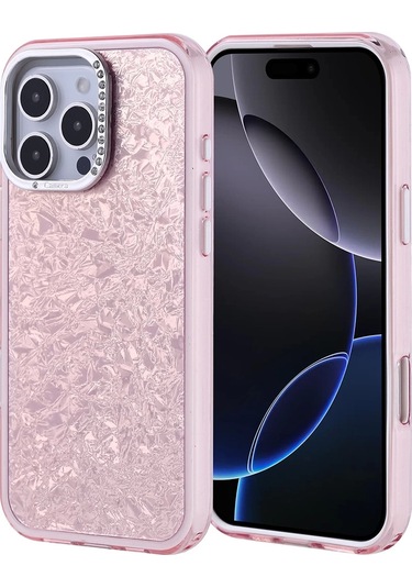 Apple Uyumlu iPhone 16 Pro Max Kılıf Taşlı Tasarımlı Zore Kapi Kapak