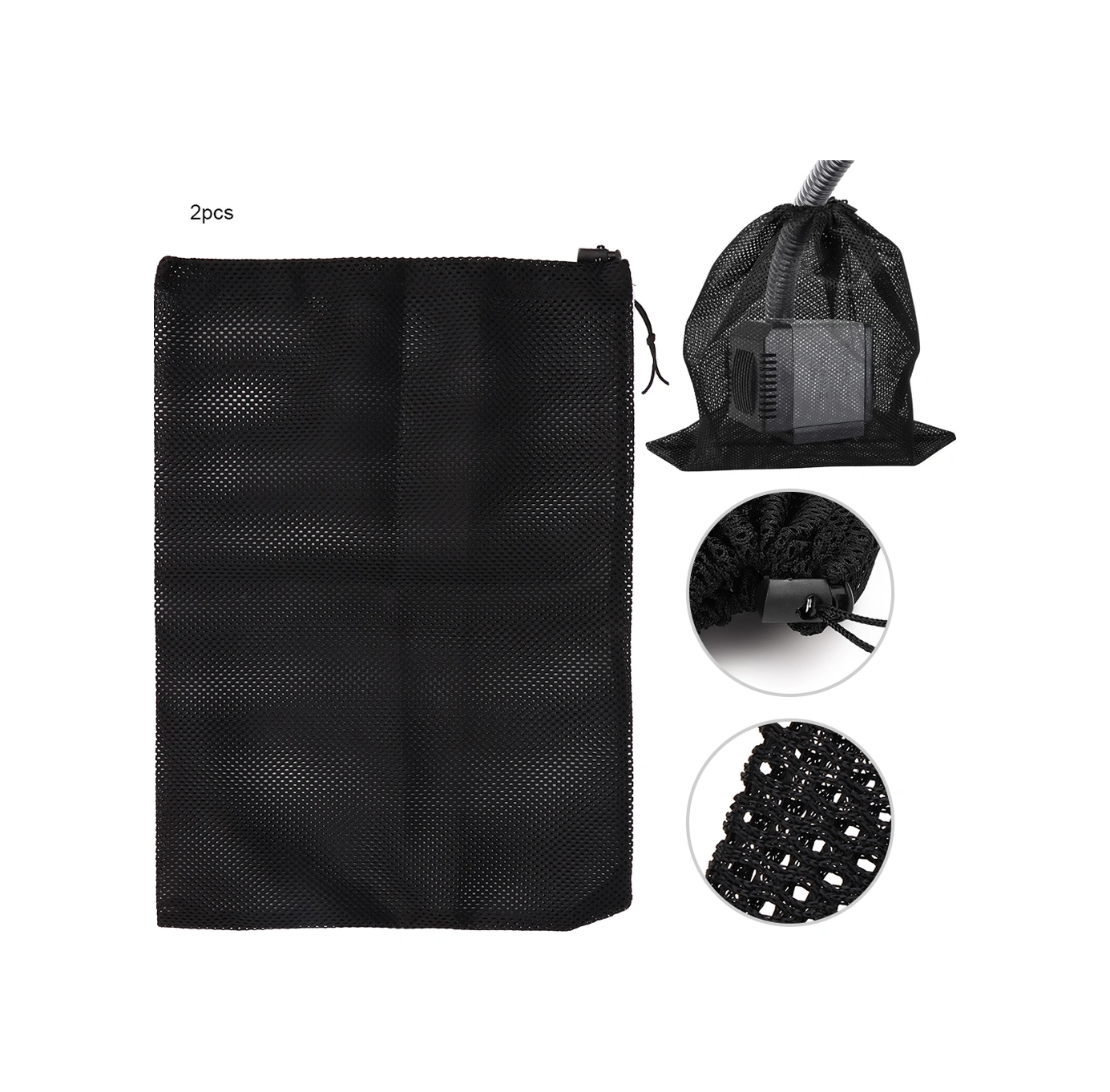 Vkemall 2 Adet Su Pompa Filtre Çantası, Poliester Malzeme, Ev, Mutfak, Bahçe Kullanıma Uygun, Yabancı Cisimleri Filtreleyerek Pompa Ömrünü Uzatır