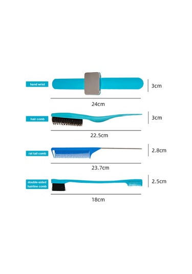 Suofeng 4'lü Saç Tarak Seti - İnce Dişli, Kuyruk Taraklı, Kesim Tarağı Ve Çift Taraflı Fırça İle Anti-statik Saç Bakımı