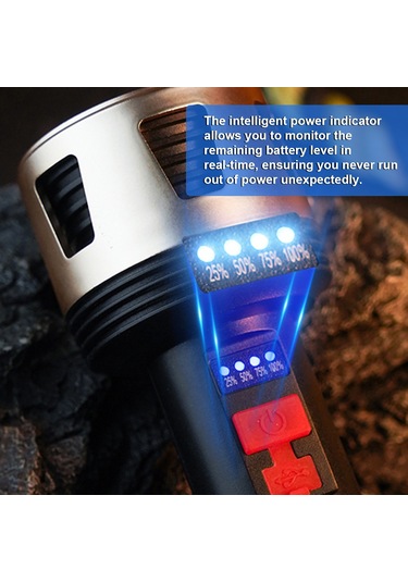 Maiyame Ef-01 Taşınabilir Led Fener, Kamp Aydınlatma, 4 Işık Modu, Su Geçirmez, 1200mah Pil, Altın Renk Altın