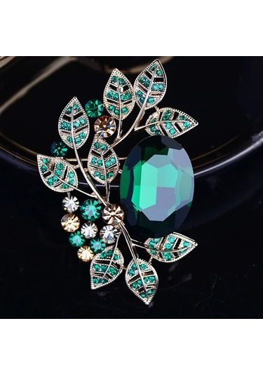 Üst Düzey Zarif Renkli Içi Boş Yaprak Broş Palto Kardigan Takım Pim Broş C7-5-8472 C7-5-8472 Çok Renkli