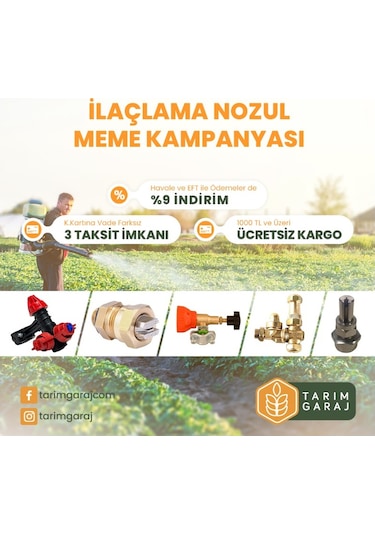 Holder İlaçlama Kanat Ucu-kol Ucu T-jet Meme-5 Metre Atış-2 Adet - Vanasız