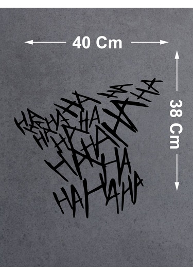 Ha Ha Ha Sticker - Joker Batman Gotham City Sticker - Araba Oto Motosiklet Karavan Sticker - 00042 40x38 Cm