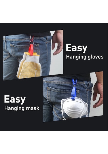 Stil C-iş Eldivenleri Guard Anti-kayıp Çalışma Eldivenleri Klipleraçık Hava Dağcılık Eldiveni Için Güvenlik Eldiven Tutucu Kapmak Klip Plastik