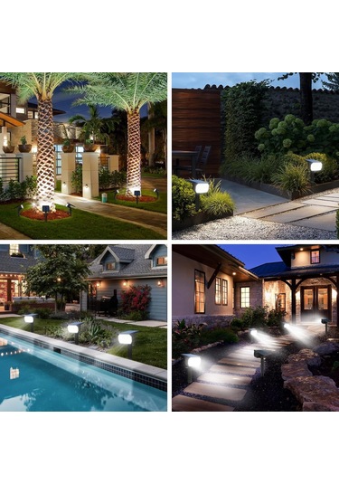 Güneş Spot Işıkları Açık, 66 Leds Peyzaj Spotları Ip65, 660 Lümen, 4 Paket