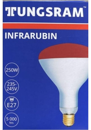 Tungsram Infrared Ampul Isıtıcı Ampul 250W E27 Isıtan Lamba