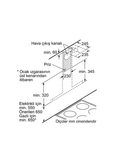 Siemens LC66GCD50T iQ300 Duvar Tipi 60 CM Davlumbaz