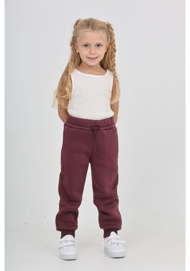 Toontoy Kız Çocuk Nakış Detaylı Eşofman Alt Mor