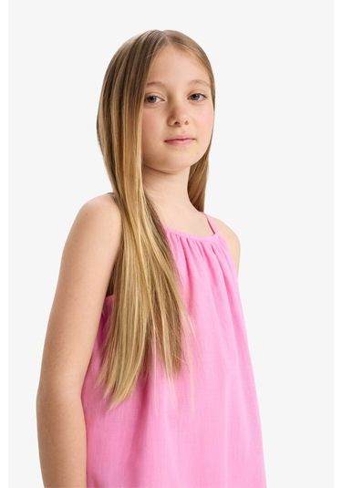 DeFacto Kız Çocuk A Kesim Pamuklu Kolsuz Yazlık Elbise E5808A825HSPN179