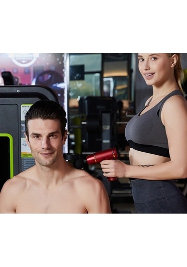 Wondernest Titreşimli Masaj Tabancası, Kas Gevşetici Fasya Aleti, Gr Kırmızı