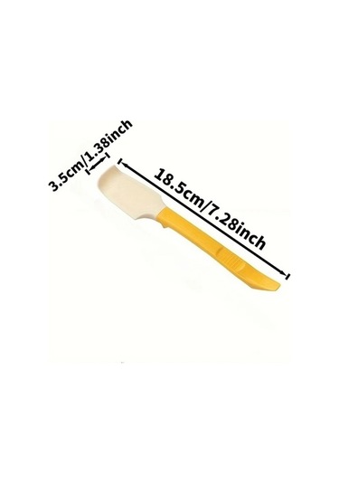 Trendooze Gaojunshop01 Sarı Silikon Spatula Kavanoz Kazıyıcı Ergonomik Sap Yapışmaz Dayanıklı Mutfak Aleti