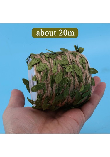 Gatherco Yapay Yaprak Çelengi - 20m - Rustik Yeşillikli Liana Bahçe Veya Düğün İçin Yapay Yeşillik Süslemeleri Diğer