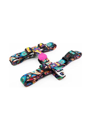 Tailpetz H-tip Paisley L Orta-Büyük Irk Köpek Göğüs Tasması (Göğü Çok Renkli