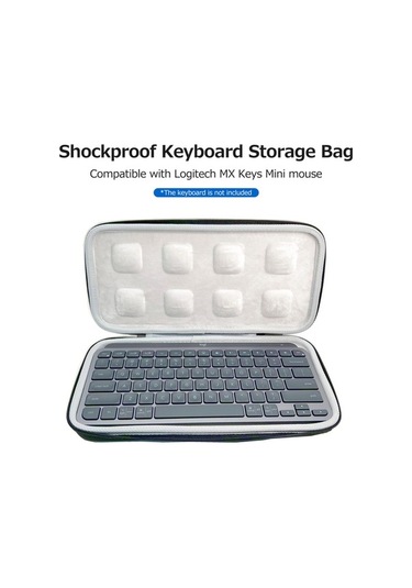 Pazly Kablosuz Bt Klavye Kılıfı, Aşınma Ve Darbe Dayanıklı, Logitech Mx Keys Mini Uyumlu Saklama Çantası Siyah