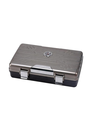 Silver Match Seyahat Tipi Puro Kutusu Humidor Metalik Gri 10's