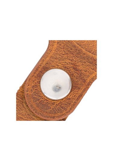 Airtag Uyumlu Deri Anahtarlık, G19 Taba