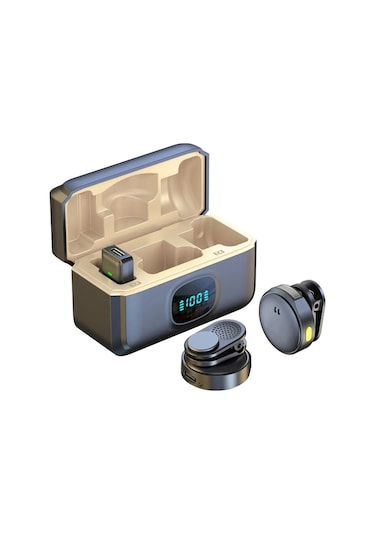 Plentiful Mıknatıslı Kablosuz Yaka Mikrofonu Çift Mikrofon