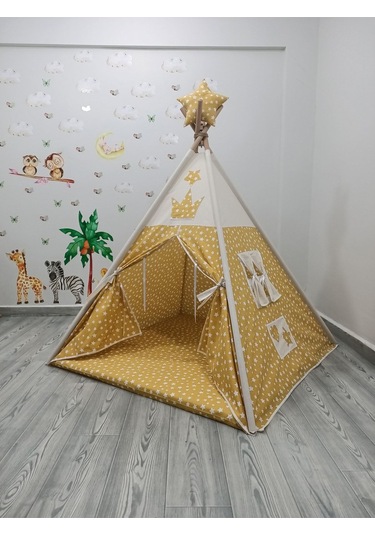 Kızılderili Oyun Çadırı Yıldız Rüyası Sarı