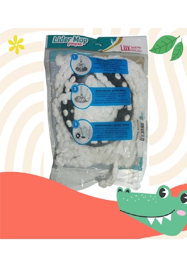 Lider Mikrofiber Yuvarlak Mop Paspas Lux Yedek Ucu 2 Adet