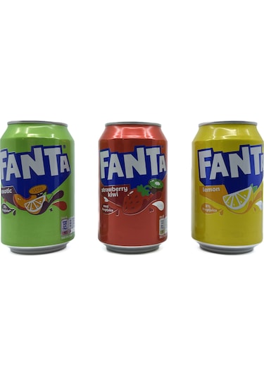 Fanta Limon - Tropik Meyve - Çilek & Kivi Aromalı Gazlı İçecek 3'lü Set