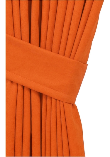 Cheap's Home Petek Dokulu Kadife Dokuma Düz Dikiş Ekstrafor Büzgü Fon Perde Kiremit