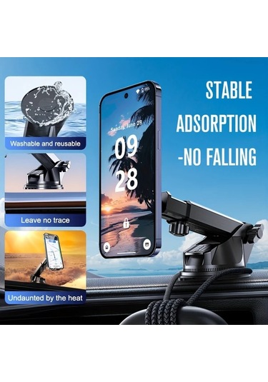 Chuangyinshop Manyetik Araç Telefon Tutucu, Siyah Evrensel Gösterge Paneli Askılı