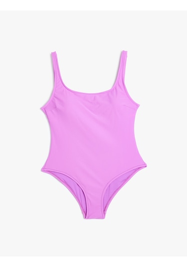 Koton Basic Mayo U Yaka Slim Fit Astarlı Pedli Mor 4sak20069mm Mor