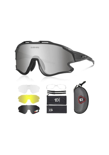 Queshark Polarize Anti-Uv Outdoor 4 Lens Ultra Hafif Spor Motorsi