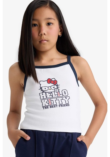 Defacto Kız Çocuk Hello Kitty Atlet F8271a825hswt80 Beyaz