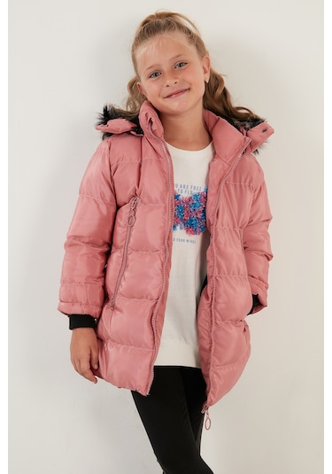 Lela Peluş Astarlı Yakası Suni Kürklü Çıkarılabilir Kapüşonlu Kışlık Kız Çocuk Mont 5766038 Pudra Lela Peluş Astarlı Yakası Suni Kürklü Çıkarılabilir Kapüşonlu Kışlık Kız Çocuk Mont 5766038 Pudra