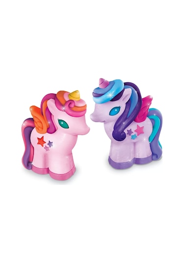 Eğitici Çocuk Boyama Seti 3D Unicorn Kalıp ve Parıltılı
