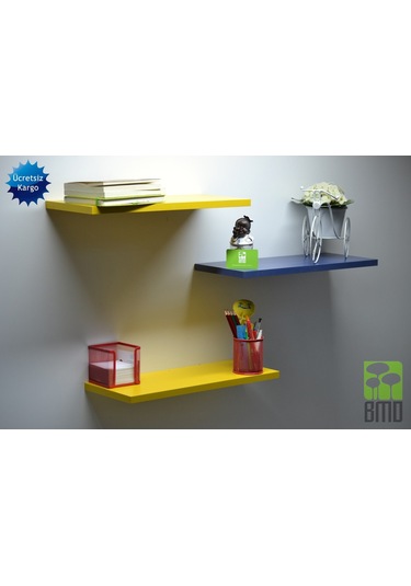 Peakdizayn Fanatiklere Özel 3'Lü Duvar Raf Seti 50*70*90*20Cm