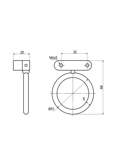 Aksmebel Mobilya Halkası Yüzgüci Rıng 241712599 Siyah Mat