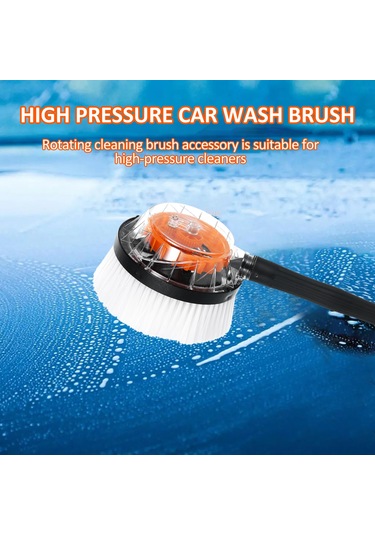 Maiyame Yüksek Basınçlı Yıkama Makinesi Erişimiyle Dönen, Su Geçirgen, Ev Ve Araç Temizliği Fırçası - Evrensel Bağlantı, 1 Adet Daire Fırça