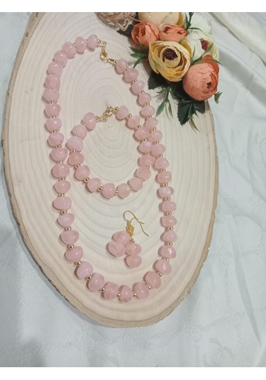 Şık Pembe Takı Seti Pembe