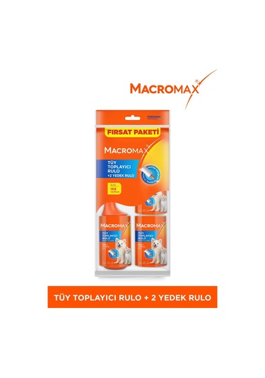 Macromax Tüy Toplayıcı Rulo +2 Yedek Rulo
