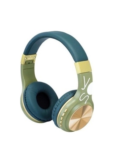 Sy-bt1607 Bluetooth 5.3 Kulaküstü Katlanabilir Mikrofonlu Kulaklık Kablosuz Sd Kart Girişi Aux Yeşil