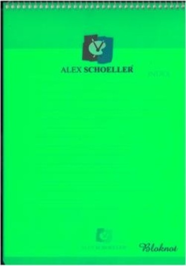 Alex Schoeller A4 80 Yp Çizgili Spiralli PP Kapak Bloknot  yeşil