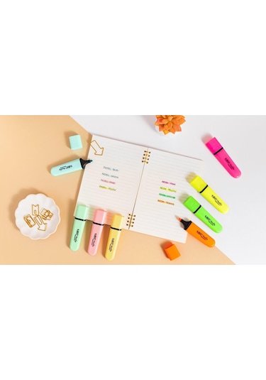 Bic Marking Flat Fosforlu Kalem Sarı 12 Adet Sarı