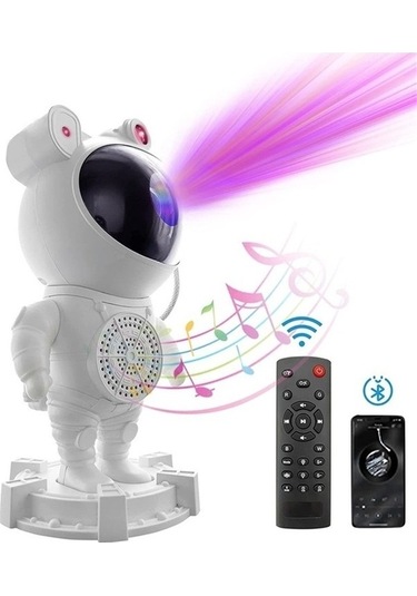 Didadodo Gökyüzü Pro Astronot Bluetoothhoparlör Galaxy Bulutsusu Ayışığı Ay Tavan Beyaz Beyaz