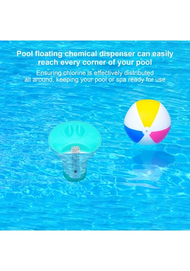 Dofolink Halkaçık Su Temizleyici Ve Termometreli Yüzme Havuzu Klor Tablet Dağıtıcı - Yeniden Kullanılabilir Pp Malzeme İle Göl Mavisi Diğer