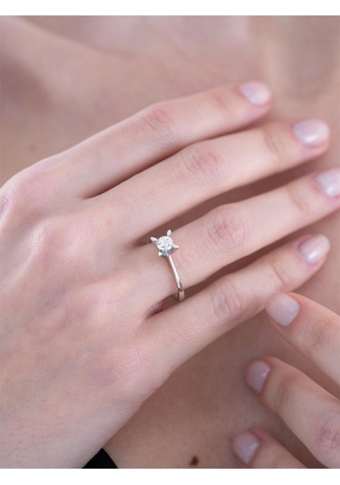 0,40 Karat E Renk Hrd Sertifikalı Tektaş Pırlanta Yüzük-841