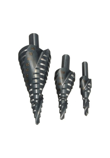 Fosenze 3'lü Hss Kobalt Basamaklı Matkap Ucu Seti 4-32mm, Metal Ve Ahşap İçin Üçgen Saplı, Hızlı Delme