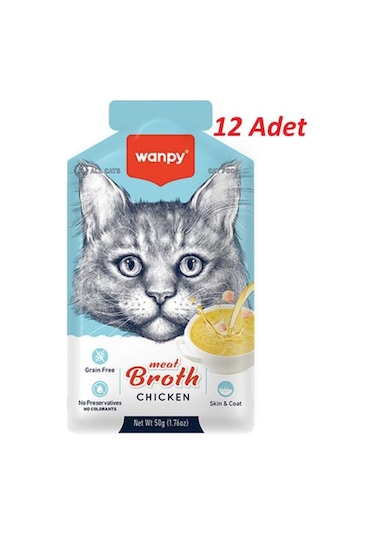 Wanpy Tavuk Etli Kedi Çorbası 12 x 50 G