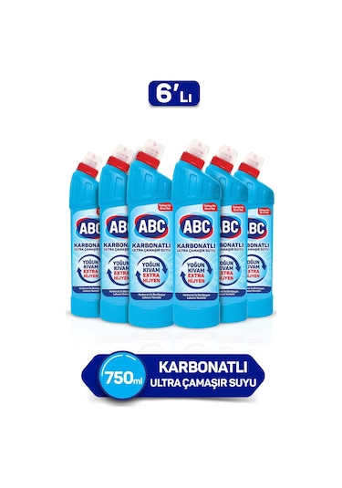Karbonatlı Ultra Çamaşır Suyu 750 Ml 6'lı Diğer