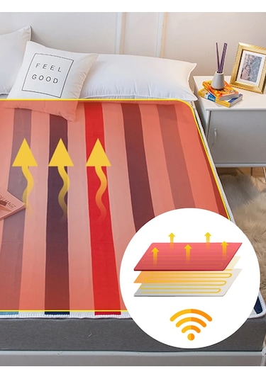 Yüceerhome Smart Akıllı Elektrikli Yatak Isıtıcı Alt Battaniye Beyaz