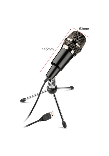 Usb Ev Vokal Kayıt Mikrofonları Masaüstü Mini Metal Tripod Standı Dizüstü Bilgisayar Kaydı Çevrimiçi Sohbet Şarkı Söyleme Podcast
