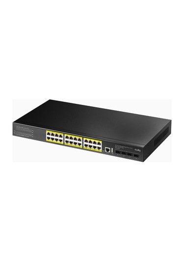 Cudy GS5024PS4 4SPF USB+ RJ45 2 Consol 24port Gigabit l3 400 W Poe+ Yönetilebilir Metal Rack Mount Switch